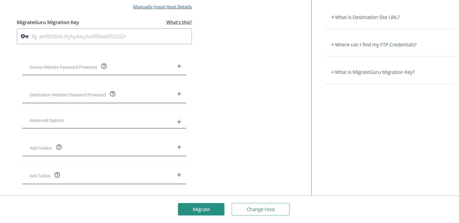 워드프레스 이전 정보 입력